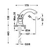 Tres 24210201ac Tres Clasic Grifo Bimando Para Lavabo Color Acero