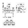 Tres 24210601ac Tres Clasic Grifo Bimando De Repisa Para Lavabo Color Acero