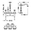 Tres 24210501ac Tres Clasic Grifo Bimando De Repisa Para Lavabo Color Acero