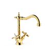 Tres 24210902or Tres Clasic Grifo Bimando Para Lavabo Color Oro 24k