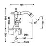 Tres 24212202 Tres Clasic Grifo Bimando Para Bidé Color Cromo