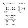 Tres 24216301ac Tres Clasic Grifo Bimando Mural Para Ducha Color Acero