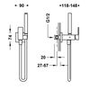 Tres 00612301ac Cuadro Grifo Monomando Empotrado Con Ducha Para Inodoro Color Acero