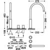 Tres 06110502om Study Grifo Bimando Alto De Repisa Para Lavabo Color Oro Mate 24k