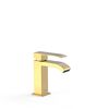 Tres 00610101or Cuadro Grifo Monomando Para Lavabo Color Oro 24k