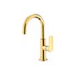 Tres 20020504or Loft Grifo Monomando Con Maneta Lateral Para Lavabo Color Oro 24k