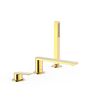 Tres 21116101or Project-tres Grifo Monomando Para Borde De Bañera Color Oro 24k