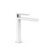 Tres 20020303bl Loft Grifo Monomando Caño Alto Para Lavabo Color Blanco-cromo