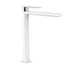 Tres 20020305bl Loft Grifo Monomando Xxl Caño Alto Para Lavabo Color Blanco-cromo