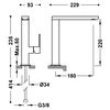 Tres 20020502ac Loft Grifo Monomando Caño Alto Con Maneta Lateral Para Lavabo Color Acero