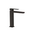 Tres 20210303nm Slim Grifo Monomando Caño Alto Para Lavabo Color Negro Mate