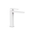 Tres 20210303bm Slim Grifo Monomando Caño Alto Para Lavabo Color Blanco Mate