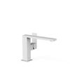 Tres 00620501bm Cuadro Grifo Monomando Con Maneta Lateral Para Lavabo Color Blanco Mate