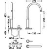 Tres 26110502op Study Exclusive Grifo Monomando Alto De Repisa Para Lavabo Oro Rosa 24k