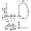 Tres 06110501op Study Exclusive Grifo Bimando De Repisa Para Lavabo Oro Rosa 24k