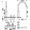 Tres 06110502op Study Exclusive Grifo Bimando Alto De Repisa Para Lavabo Oro Rosa 24k