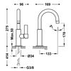 Tres 21190401op Project-tres Grifo Monomando Con Maneta Lateral Para Lavabo Oro Rosa 24k