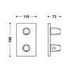 Tres 21125001op Therm-box Pieza Vista Para Caja Empotrada De 2 Vías Therm-box Oro Rosa 24k