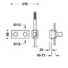 Tres 30735201 B-system Grifo Termostático Empotrado De 2 Vías Color Cromo