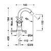 Tres 28312001 Mont Blanc Grifo Bimando Para Bidé Color Cromo