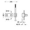 Tres 30725201opm B-system Grifo Termostático Empotrado De 2 Vías B-system Oro Rosa Mate