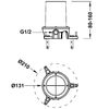 Tres 26285350 Study Base De Empotramiento Para Montaje De Grifos Monomando A Suelo