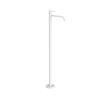 Tres 26285305bm Study Grifo Monomando Con Toma A Suelo Lavabo Color Blanco Mate