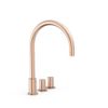 Tres 06110501opm Study Exclusive Grifo Bimando De Repisa Para Lavabo Oro Rosa Mate