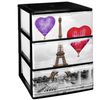 Lote De 3 Cajas Con Diseño Paris Great Plastic Iris 38 X 37 X 47,3 Cm