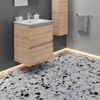 Cosmic Bbest Mueble De Baño Con Lavabo 2 Cajones Color Nogal Natural 60 Cm