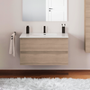 Cosmic Bbest Mueble De Baño Con Lavabo 2 Cajones Color Nogal Natural 80 Cm