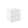 Cosmic Bbest Mueble De Baño Con Lavabo 2 Cajones Color Blanco Brillo 100 Cm