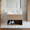 Cosmic Bbest Mueble De Baño Con Lavabo 1 Cajón Y 1 Hueco Color Nogal Natural 60 Cm