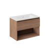 Cosmic Bbest Mueble De Baño Con Lavabo 1 Cajón Y 1 Hueco Color Nogal Natural 60 Cm