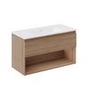 Cosmic Bbest Mueble De Baño Con Lavabo 1 Cajón Y 1 Hueco Color Nogal Natural 60 Cm