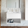 Cosmic Bbest Mueble De Baño Con Lavabo 1 Cajón Y 1 Hueco Color Blanco Brillo 80 Cm