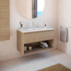 Cosmic Bbest Mueble De Baño Con Lavabo 1 Cajón Y 1 Hueco Color Nogal Natural 80 Cm