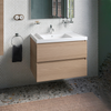 Cosmic Bbest Mueble De Baño Con Lavabo Teckstone 2 Cajones Color Nogal Natural 60 Cm