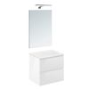 Cosmic Bbest Conjunto Mueble De Baño Completo 2 Cajones Color Blanco Brillo 60 Cm