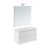 Cosmic Bbest Conjunto Mueble De Baño Completo 2 Cajones Color Blanco Brillo 80 Cm