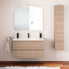 Cosmic Bbest Conjunto Mueble De Baño Completo 2 Cajones Color Nogal Natural 80 Cm