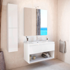 Cosmic Bbest Conjunto Mueble De Baño Completo 1 Cajón Y 1 Hueco Color Blanco Brillo 60 Cm