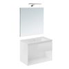 Cosmic Bbest Conjunto Mueble De Baño Completo 1 Cajón Y 1 Hueco Color Blanco Brillo 60 Cm