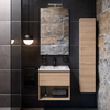 Cosmic Bbest Conjunto Mueble De Baño Completo 1 Cajón Y 1 Hueco Color Nogal Natural 80 Cm