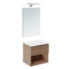 Cosmic Bbest Conjunto Mueble De Baño Completo 1 Cajón Y 1 Hueco Color Nogal Natural