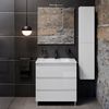 Cosmic Bbest Conjunto Mueble De Baño Completo 3 Cajones Color Blanco Brillo 100 Cm