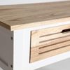 Consola, De Madera De Paulownia, En Color Blanco, De 100x35x80cm