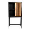 Armario, De Madera Dm, En Color Negro, De 70x35x140cm