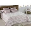 Colcha Bouti Relleno 90 Grs Tejido Jacquard Fantasy Rosa Para Cama De 150 Cm