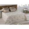 Colcha Bouti Relleno 90 Grs Tejido Jacquard Fantasy Oro Para Cama De 135 Cm